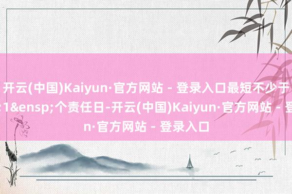 开云(中国)Kaiyun·官方网站 - 登录入口最短不少于 1 个责任日-开云(中国)Kaiyun·官方网站 - 登录入口