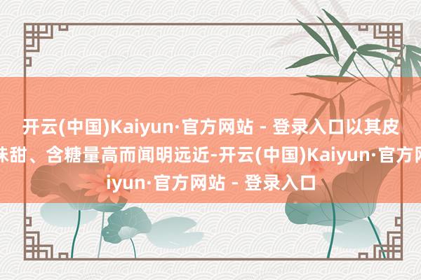 开云(中国)Kaiyun·官方网站 - 登录入口以其皮薄肉脆、汁多味甜、含糖量高而闻明远近-开云(中国)Kaiyun·官方网站 - 登录入口